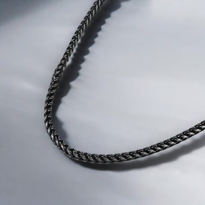Mens Classic Black Cuban Neckchain