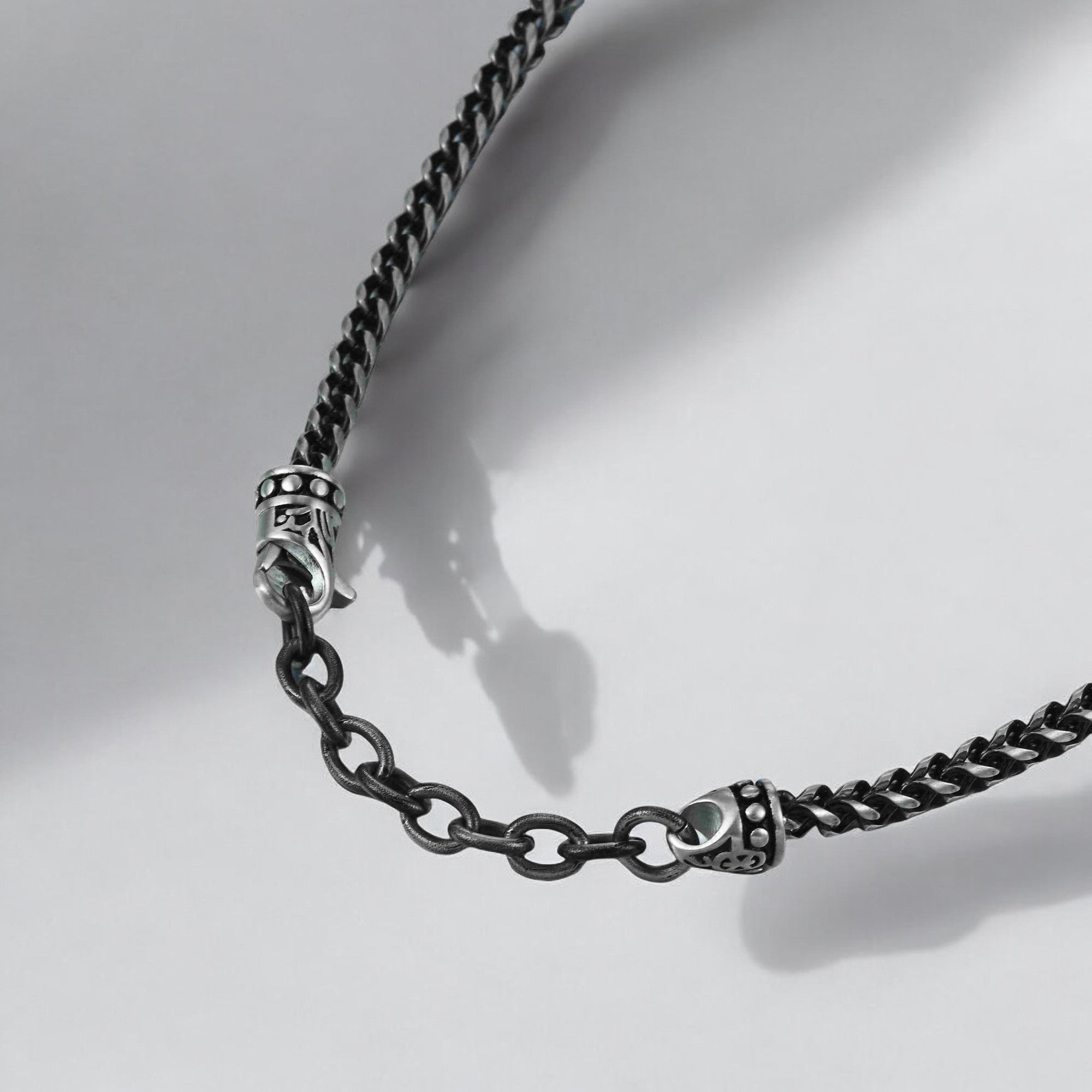 Mens Classic Black Cuban Neckchain