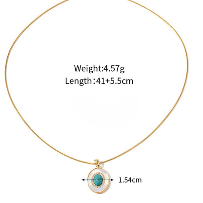 Azure Elegance Gold Necklace
