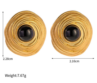 Golden Twist Black Enamel Gold Tops